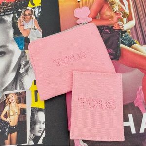 Tous Pink Mirror and Zip Case